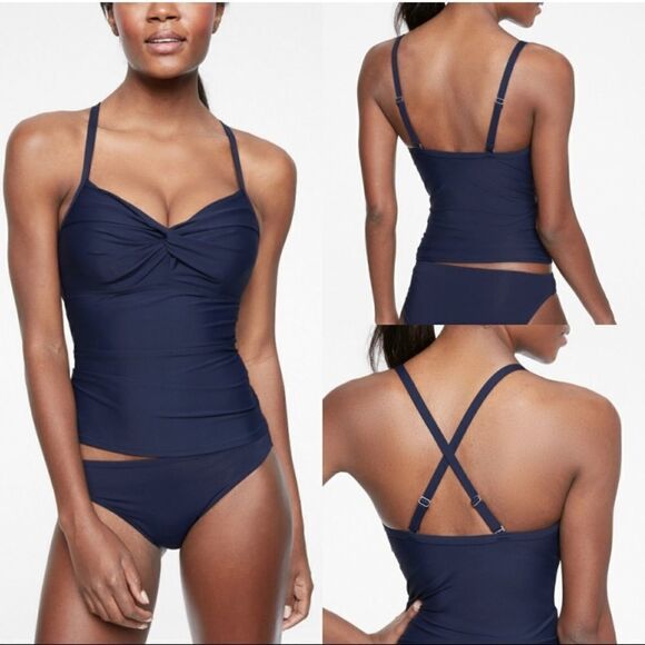 Athleta Twist Up Tankini Swim Top 34B/C - Picture 4 of 9
